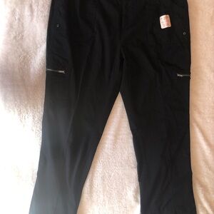 St. John's Bay Black Cotton Blend Pants